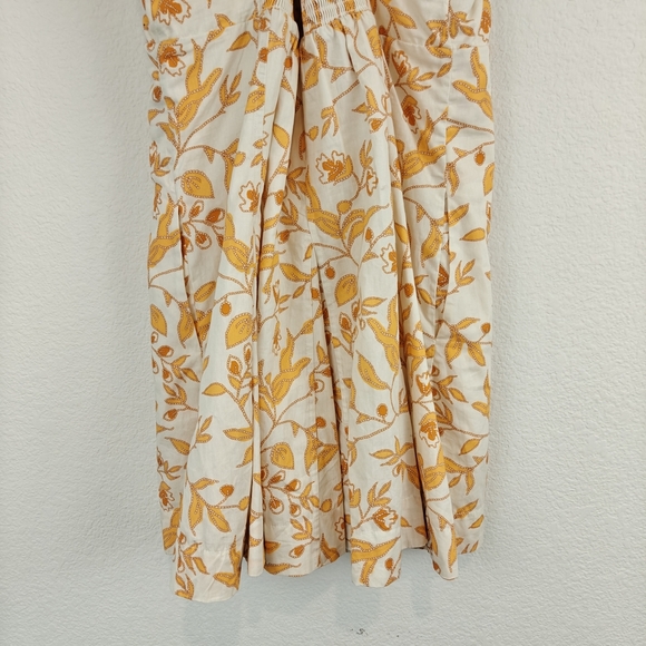 Maeve Anthropologie Nwot Sweetheart Cotton Leaf Floral A-line Mini Dress Sz M - Picture 9 of 16